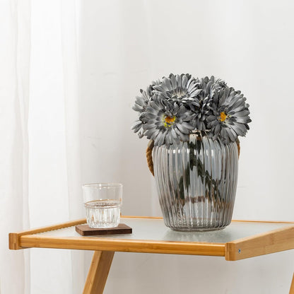 TOPIA Artificial African Daisies Flowers African Daisy Silk Flowers Artificial Gerbera Daisies Pack of 10 (Yellow)