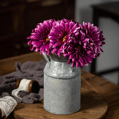 TOPIA Artificial African Daisies Flowers African Daisy Silk Flowers Artificial Gerbera Daisies Pack of 10 (Yellow)