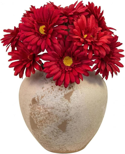TOPIA Artificial African Daisies Flowers African Daisy Silk Flowers Artificial Gerbera Daisies Pack of 10 (Yellow)