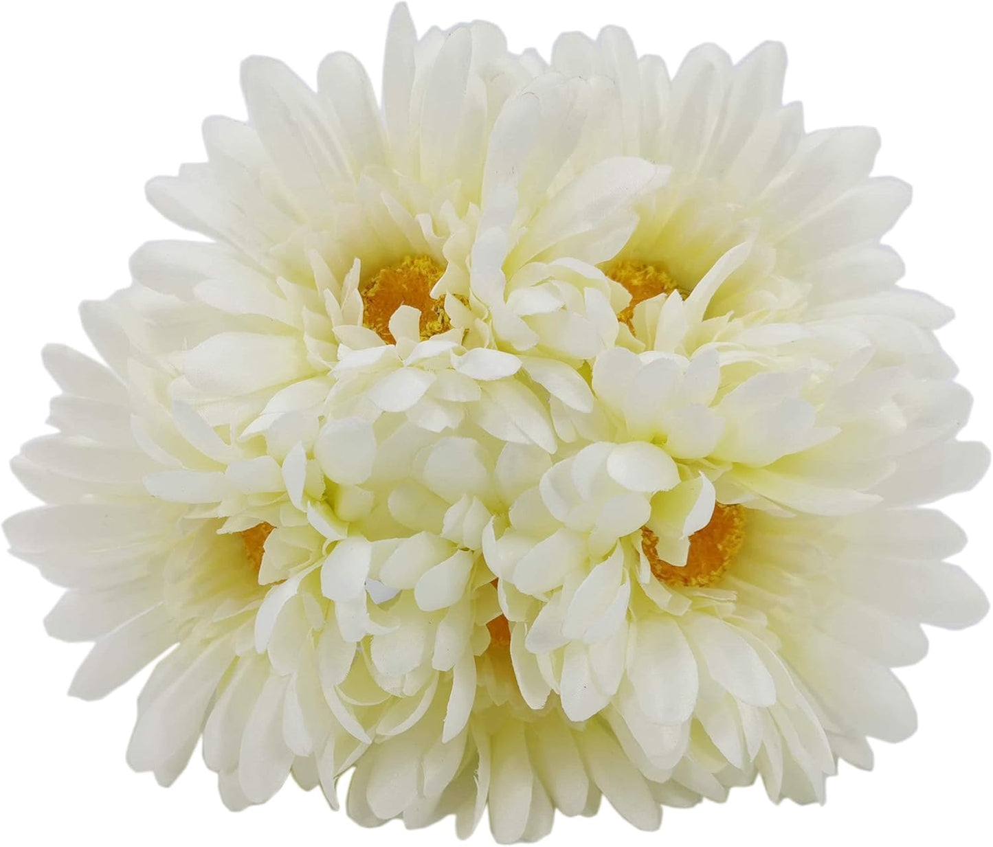 TOPIA Artificial African Daisies Flowers African Daisy Silk Flowers Artificial Gerbera Daisies Pack of 10 (Yellow)