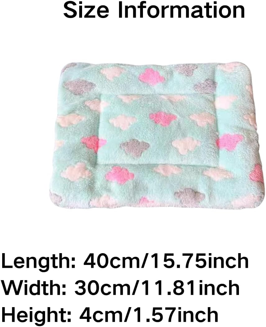 Bunny Bed Mat Washable, Rabbit Winter Bed Pad for Indoor, Warm Small Animal Bed Mattress, Fleece Sleeping Pad for Bunny, Rat, Hedgehog, Sugar Glider, Chinchilla (Yellow)