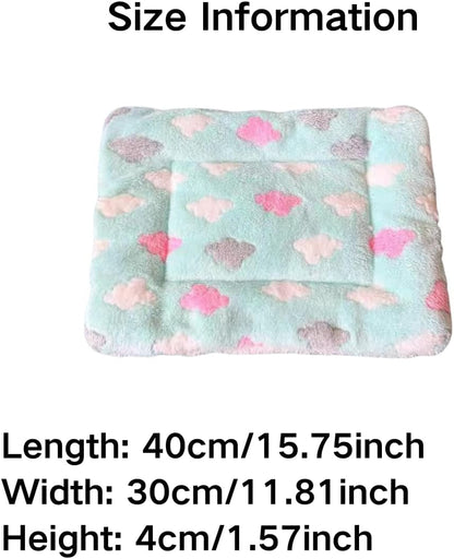 Bunny Bed Mat Washable, Rabbit Winter Bed Pad for Indoor, Warm Small Animal Bed Mattress, Fleece Sleeping Pad for Bunny, Rat, Hedgehog, Sugar Glider, Chinchilla (Yellow)