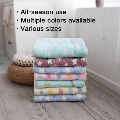 Bunny Bed Mat Washable, Rabbit Winter Bed Pad for Indoor, Warm Small Animal Bed Mattress, Fleece Sleeping Pad for Bunny, Rat, Hedgehog, Sugar Glider, Chinchilla (Yellow)