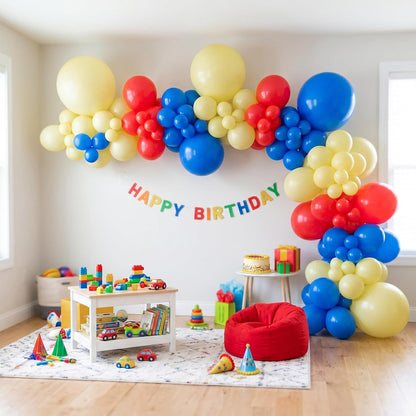 104pcs Pastel Yellow Balloon Garland Arch Kit, 18 12 10 5 Inch | Different Sizes Matte Macaron Light Yellow Balloon for Daisy Sunshine Baby Shower Gender Reveal Birthday Decorations