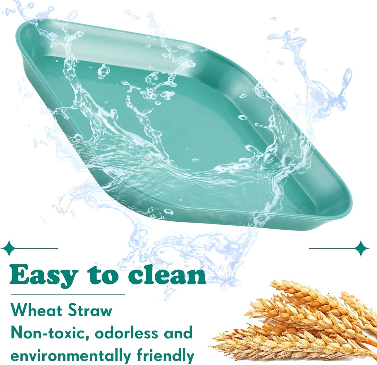 12 Pieces Beard Fatigue Relief Cat Bowl 6 Inch Shallow Cat Food Dish Square Wet Feeding Bowl Wide and Small Plate for Kitten and Short Legged Kitten Wheat Straw(Classic)