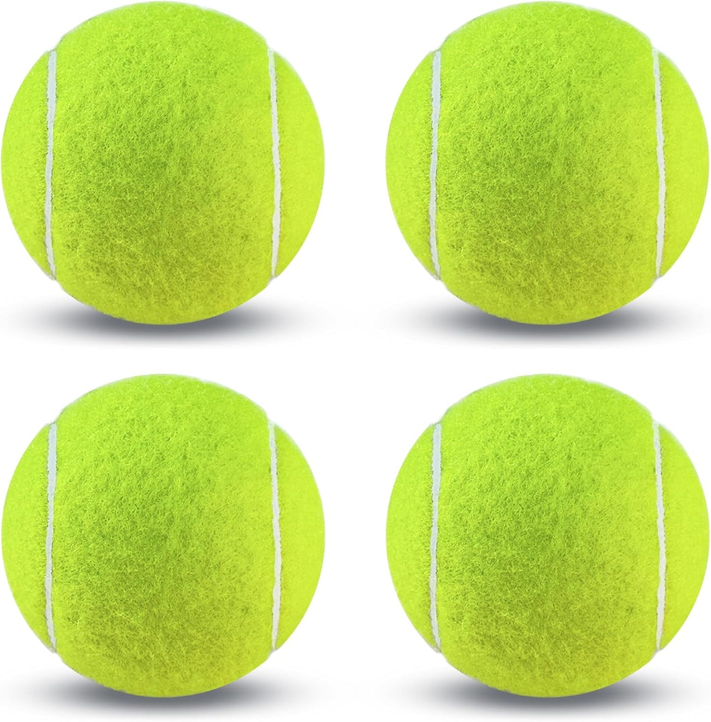 Tennis Balls, 4 Pack Training Tennis Balls – Practice Balls for Beginners & Playing Balls for Dogs