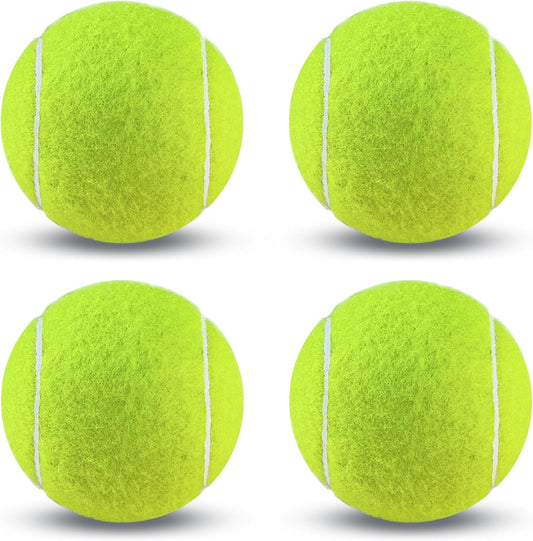 Tennis Balls, 4 Pack Training Tennis Balls – Practice Balls for Beginners & Playing Balls for Dogs