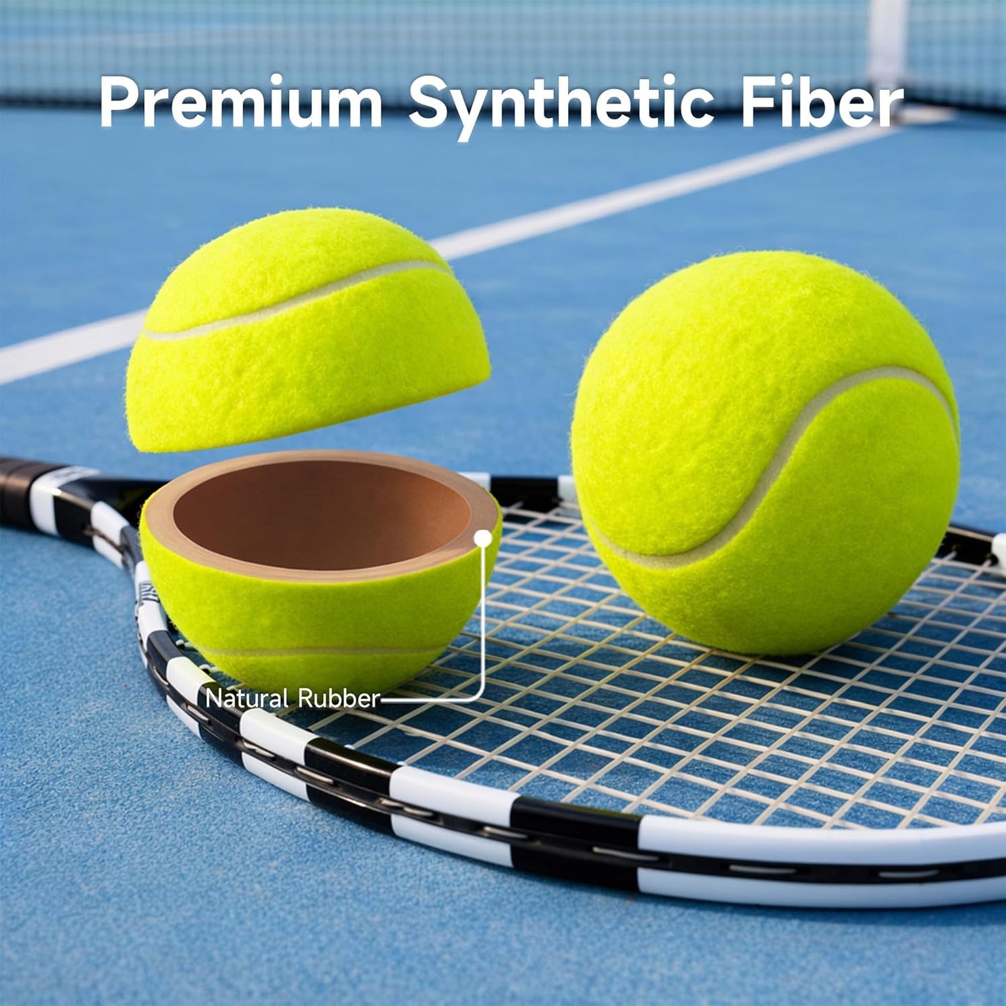 Tennis Balls, 4 Pack Training Tennis Balls – Practice Balls for Beginners & Playing Balls for Dogs