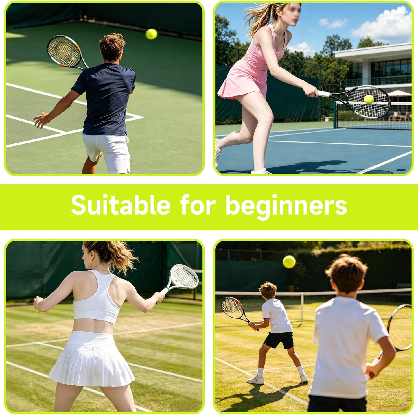 Tennis Balls, 4 Pack Training Tennis Balls – Practice Balls for Beginners & Playing Balls for Dogs