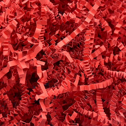 1LB Crinkle Cut Paper Shred Filler for Gift Box Bag and Basket On Holidays(Red)