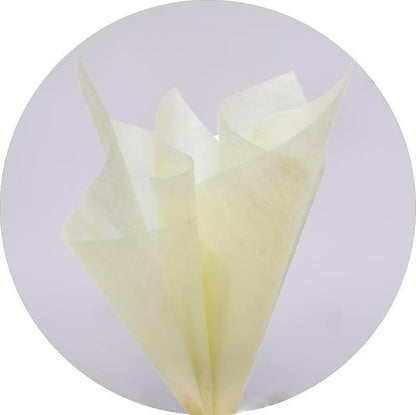 96 Sheets Tissue Flower Wrapping Paper Cotton Wrapping Flower Paper Withdrawable Lining Paper Non-woven Waterproof Floral Bouquet Wraps For Florist Packaging Arrangement (Cream White)