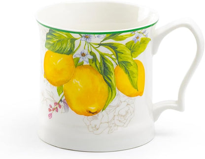 Grace Teaware Lemon Garden Fine Porcelain Mug (Coffee Mug), Regular