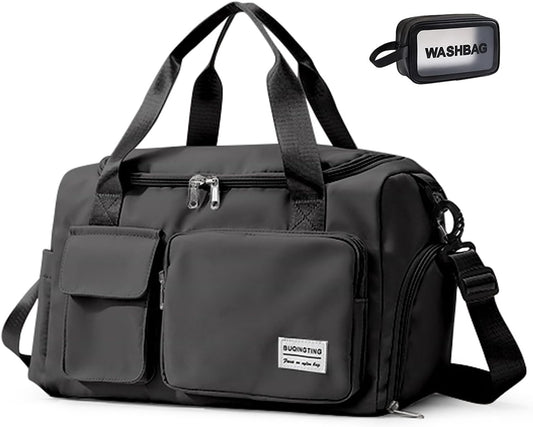 Small Gym Bag for Women, Travel Duffle Bag Carry On Weekender Bag with Shoe Compartment - Colors B