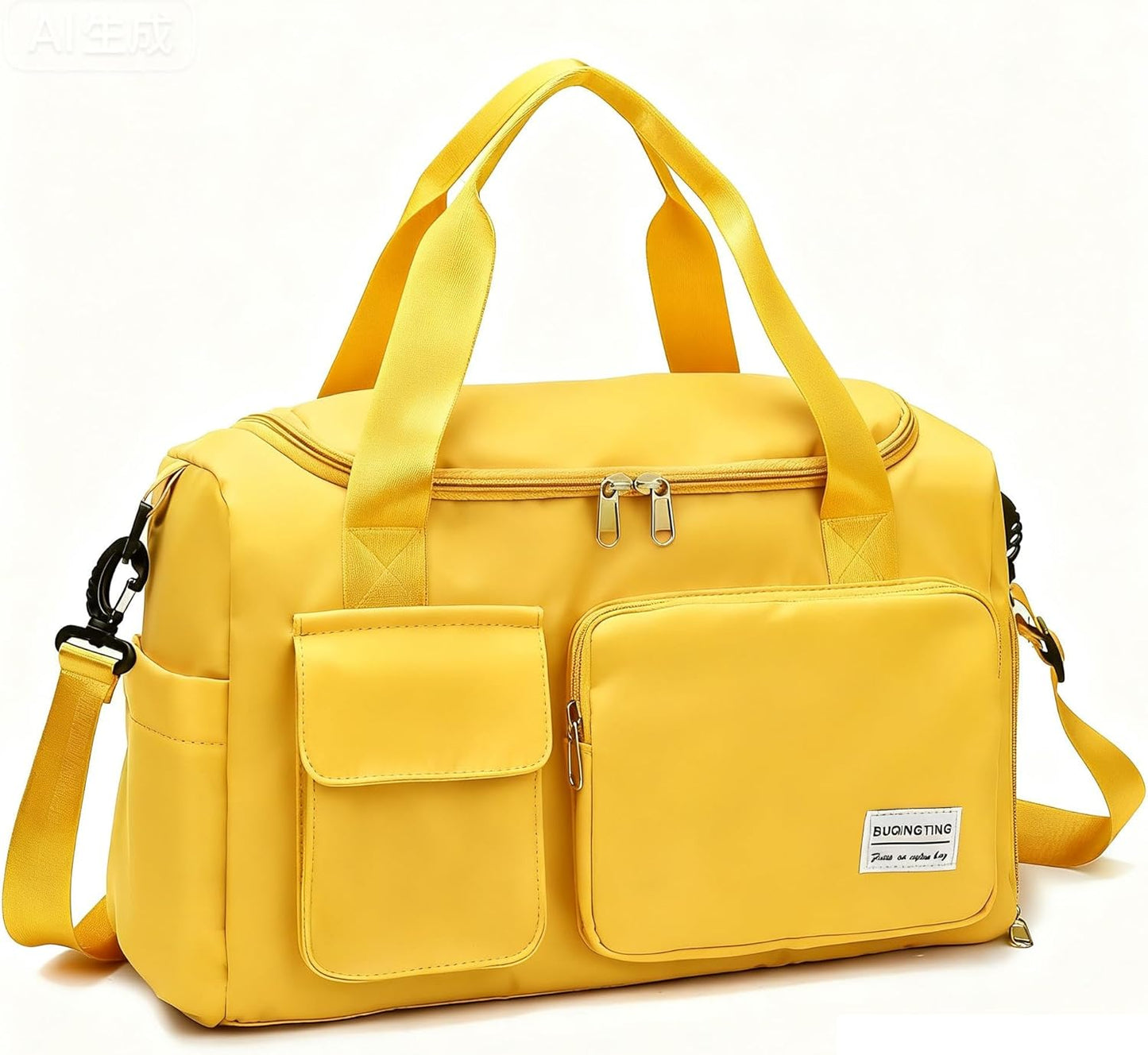 Small Gym Bag for Women, Travel Duffle Bag Carry On Weekender Bag with Shoe Compartment - Colors B