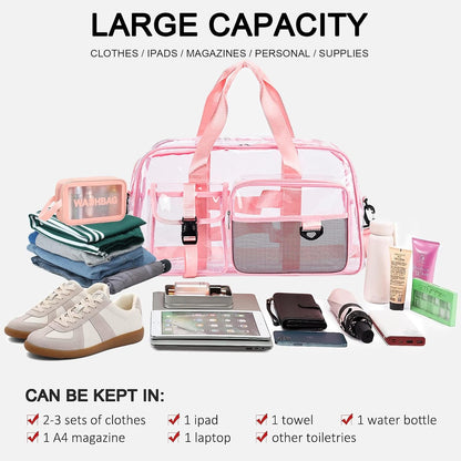 Small Gym Bag for Women, Travel Duffle Bag Carry On Weekender Bag with Shoe Compartment - Colors B