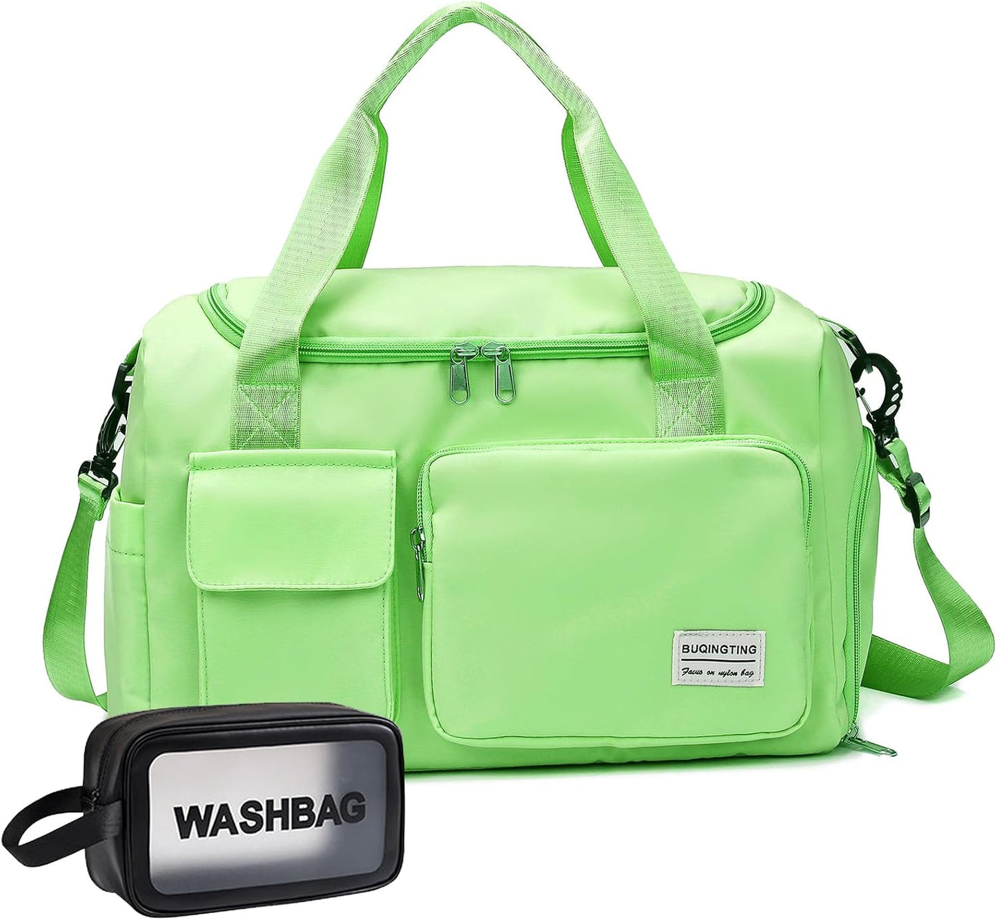 Small Gym Bag for Women, Travel Duffle Bag Carry On Weekender Bag with Shoe Compartment - Colors B
