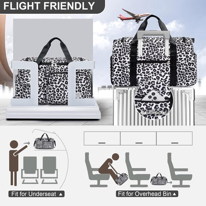 Small Gym Bag for Women, Travel Duffle Bag Carry On Weekender Bag with Shoe Compartment - Colors B