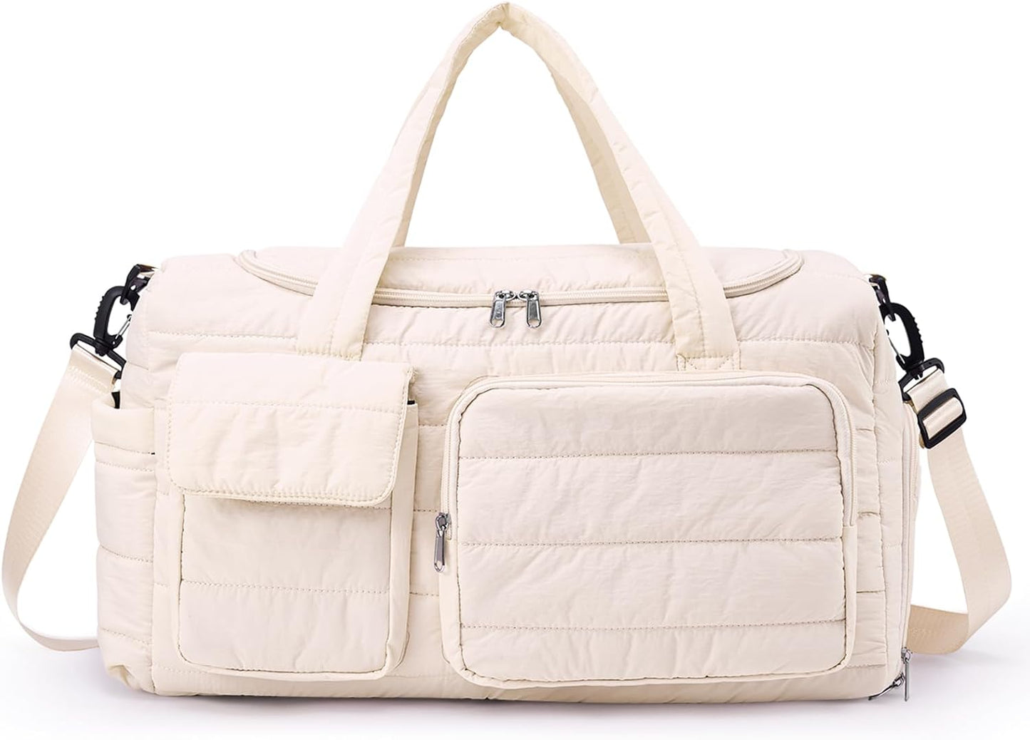 Small Gym Bag for Women, Travel Duffle Bag Carry On Weekender Bag with Shoe Compartment - Colors B