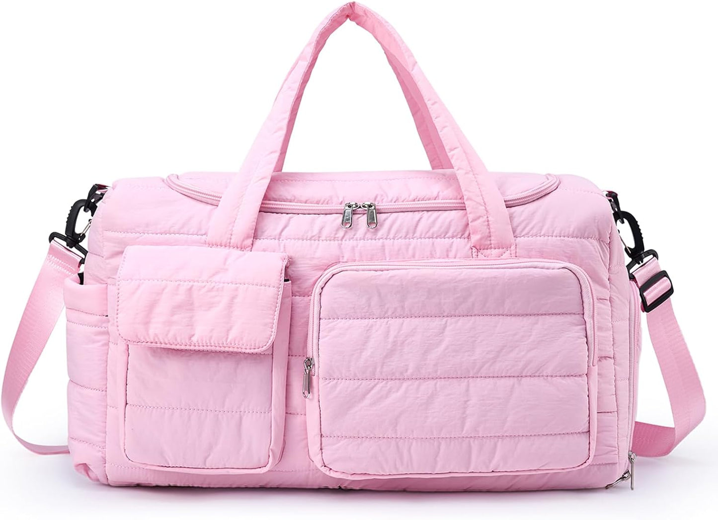 Small Gym Bag for Women, Travel Duffle Bag Carry On Weekender Bag with Shoe Compartment - Colors B