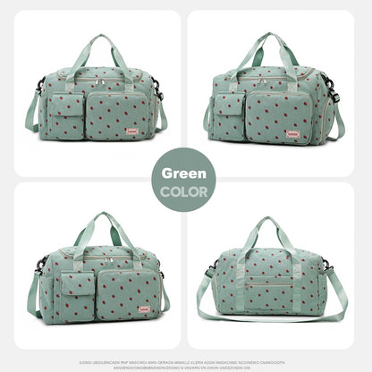 Small Gym Bag for Women, Travel Duffle Bag Carry On Weekender Bag with Shoe Compartment - Colors B