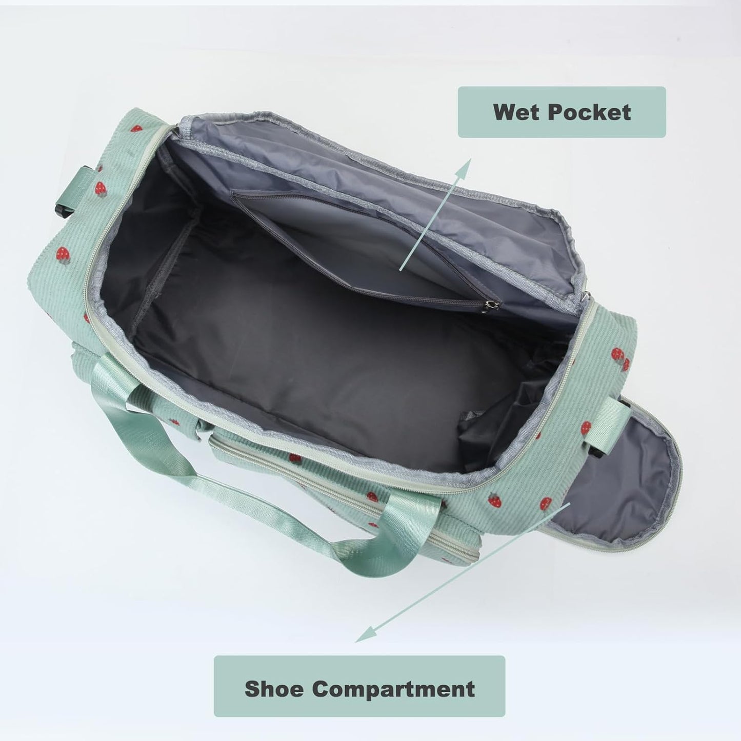 Small Gym Bag for Women, Travel Duffle Bag Carry On Weekender Bag with Shoe Compartment - Colors B