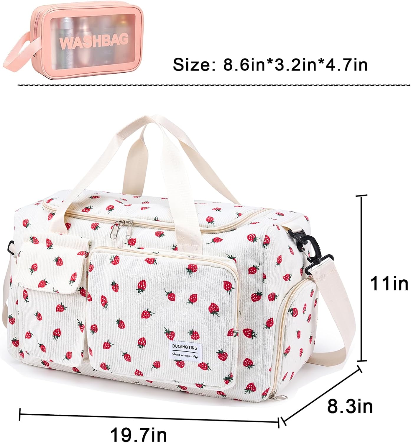 Small Gym Bag for Women, Travel Duffle Bag Carry On Weekender Bag with Shoe Compartment - Colors B