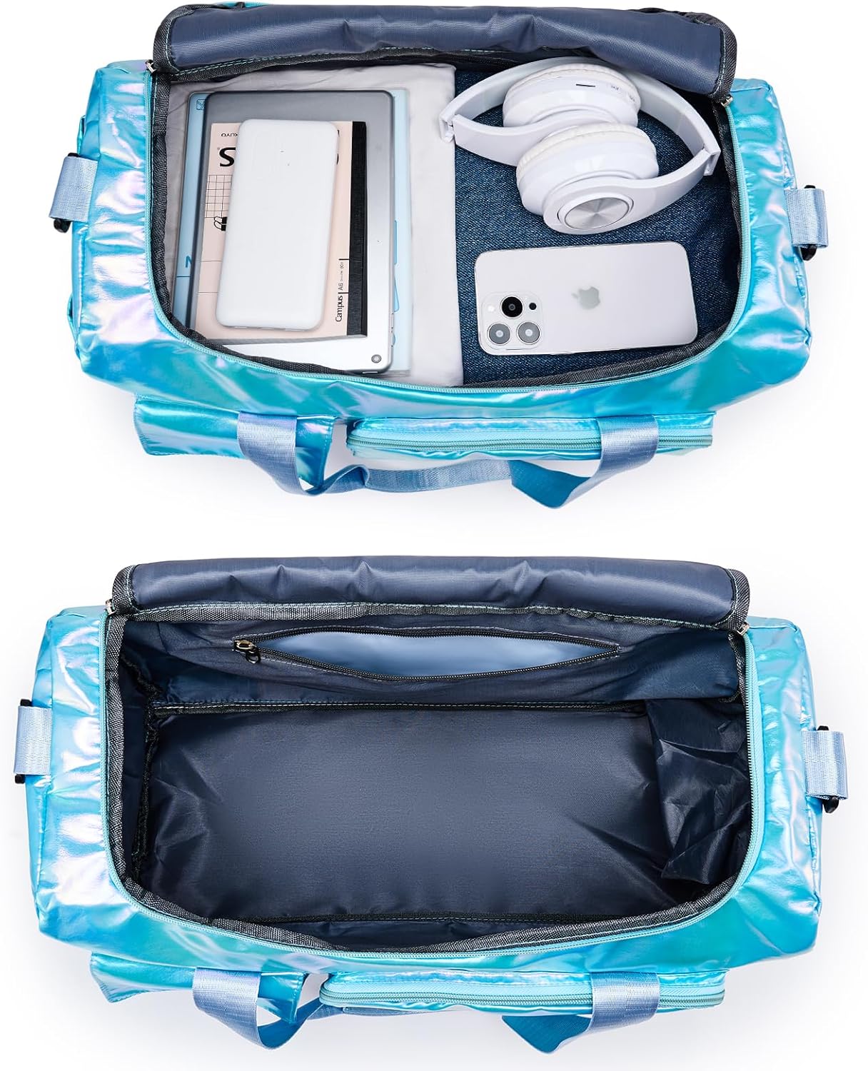 Small Gym Bag for Women, Travel Duffle Bag Carry On Weekender Bag with Shoe Compartment - Colors B
