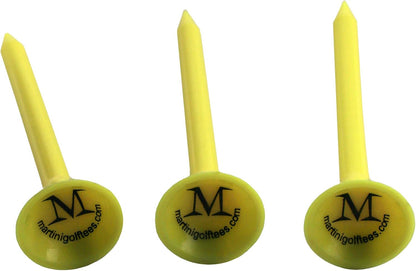 Martini Golf 3-1/4" Durable Plastic Tees 5-Pack (Yellow)