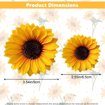4PCS Sunflower Hair Clips for Women, Yellow Flower Hair Clips Daisy Hair Clip, Large and Small Sunflower Hair Barrettes Floral Hair Accessories