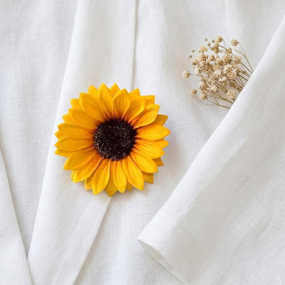 4PCS Sunflower Hair Clips for Women, Yellow Flower Hair Clips Daisy Hair Clip, Large and Small Sunflower Hair Barrettes Floral Hair Accessories