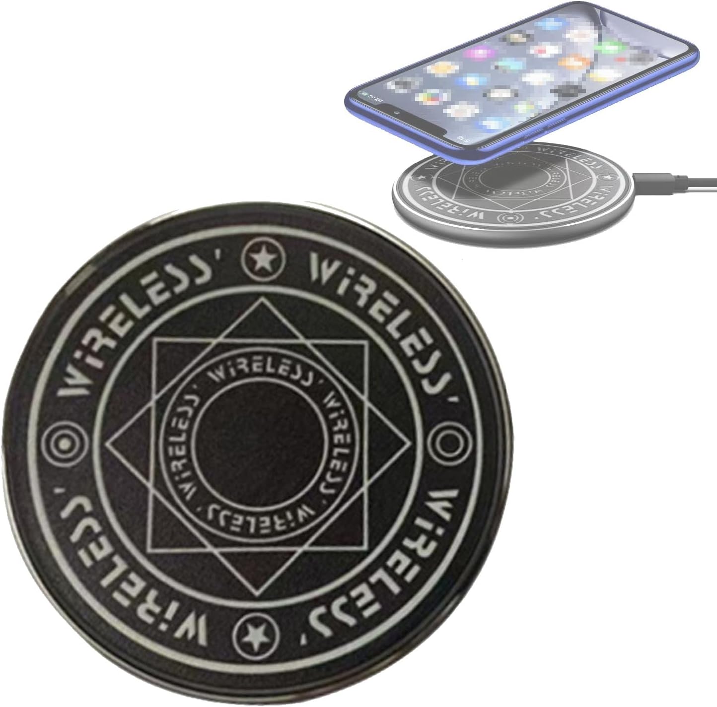 Phone Charger Wireless Charger Ultra Slim for Phone(Size:15W,Color:yellow)