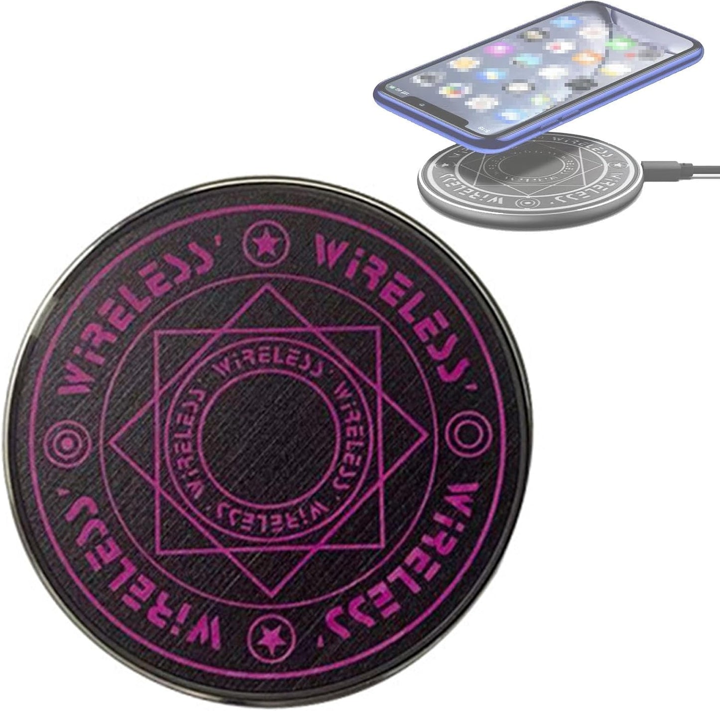 Phone Charger Wireless Charger Ultra Slim for Phone(Size:15W,Color:yellow)
