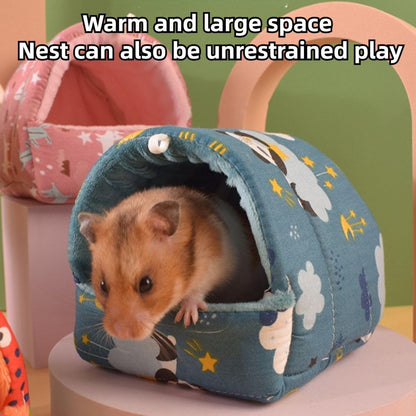 Guinea Pig Bed, Hamster Hideout Washable Small Animal House Cage Accessories for Dwarf Rabbits Chinchillas Hamsters Hedgehogs Ferrets Bearded Dragons and Rats (Yellow B,Medium)