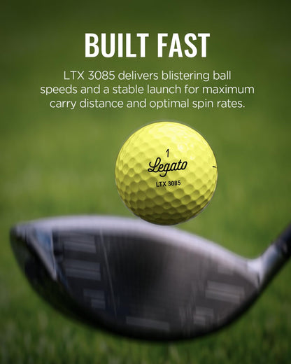 Balls LTX3085, 3 Piece, Urethane Cover, 12 Packs | Maximized Spin Control & Soft Feel, 85 Compression for Maximized Distance, USGA Conforming