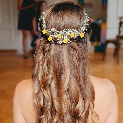 20Pcs Mini Yellow Flower Hair Clips for Girls & Women - Cute Flower Hair Pins & Barrettes for Wedding & Bridal Hair Accessories