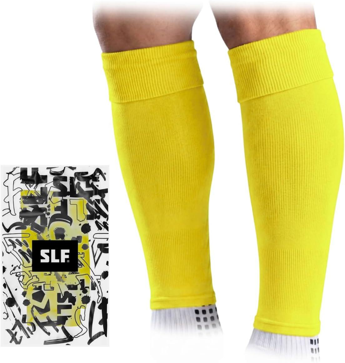 Pre Cut Soccer Socks for Men, Soccer Sock Sleeves for Grip Socks, No Cut Needed, Clean Leg Sleeves for Soccer and Football