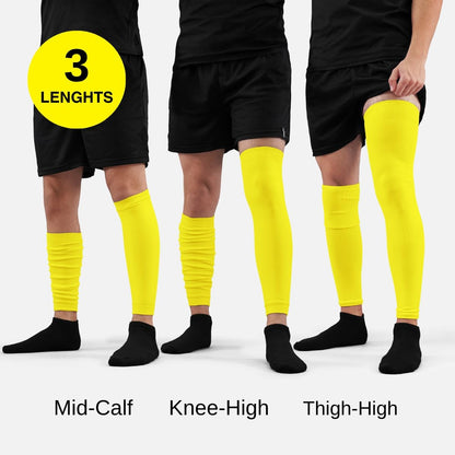 Pre Cut Soccer Socks for Men, Soccer Sock Sleeves for Grip Socks, No Cut Needed, Clean Leg Sleeves for Soccer and Football