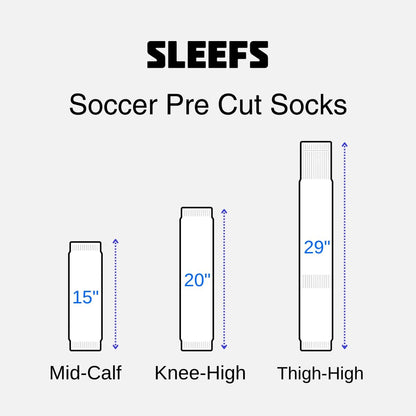 Pre Cut Soccer Socks for Men, Soccer Sock Sleeves for Grip Socks, No Cut Needed, Clean Leg Sleeves for Soccer and Football