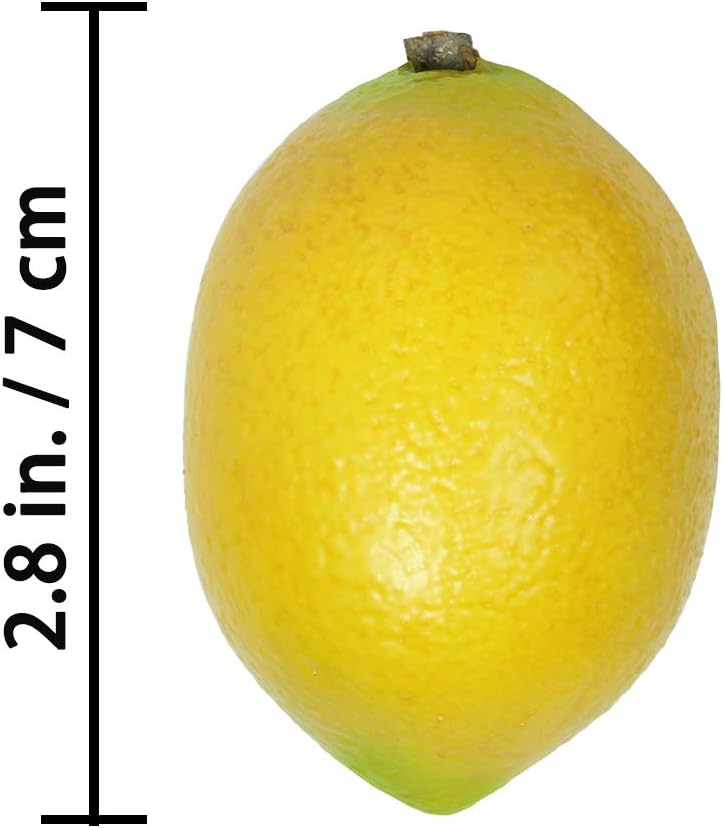 28 Pcs Fake Lemon Artificial Fruits Vivid Green and Yellow Lemon Mixed Set Lifelike Simulation Fruit for Home House Kitchen Party Decoration