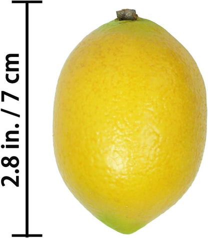 28 Pcs Fake Lemon Artificial Fruits Vivid Green and Yellow Lemon Mixed Set Lifelike Simulation Fruit for Home House Kitchen Party Decoration