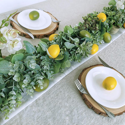 28 Pcs Fake Lemon Artificial Fruits Vivid Green and Yellow Lemon Mixed Set Lifelike Simulation Fruit for Home House Kitchen Party Decoration