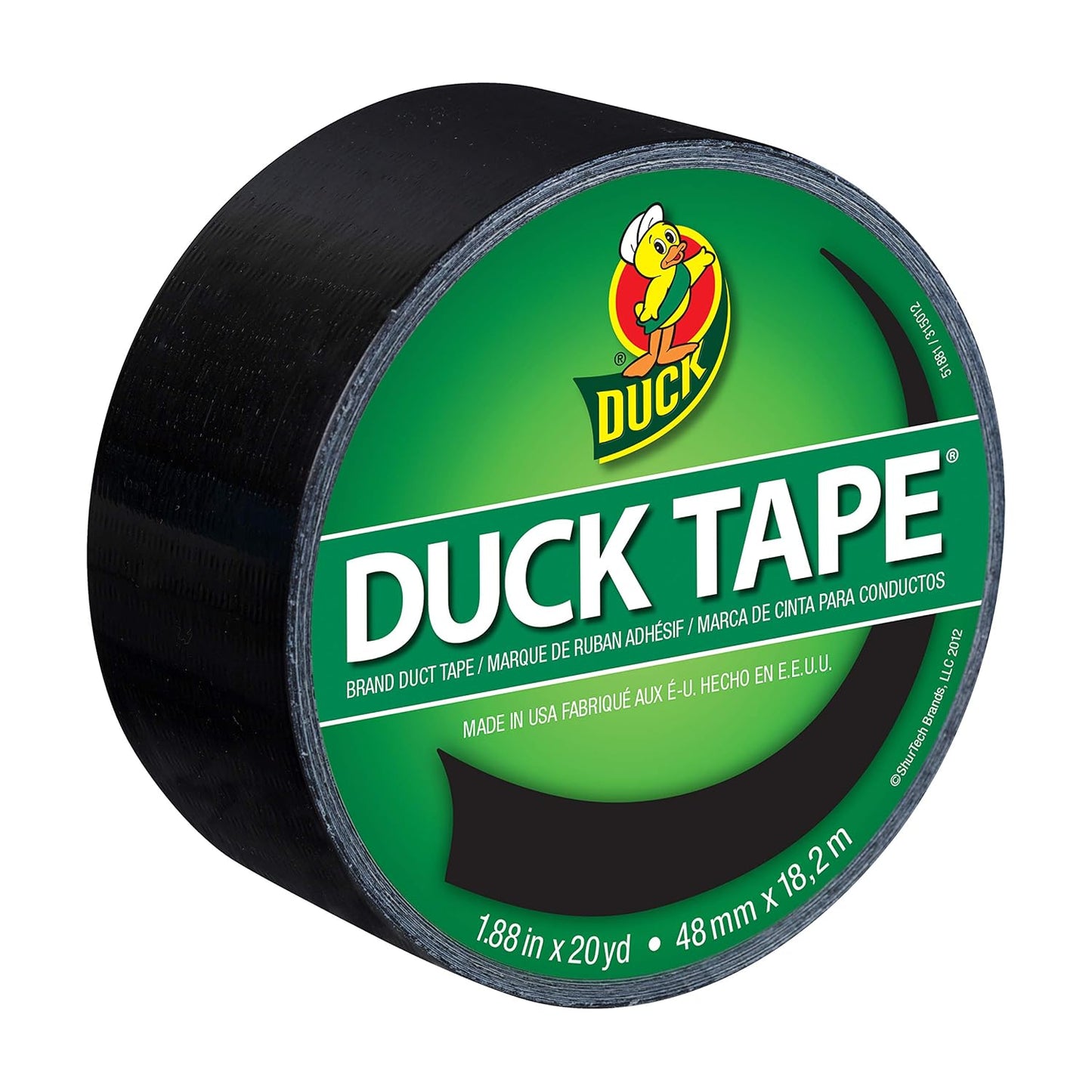 Duck 1304966 Tape, Yellow Sunburst, 1.88" x 20 Yards, Single Roll
