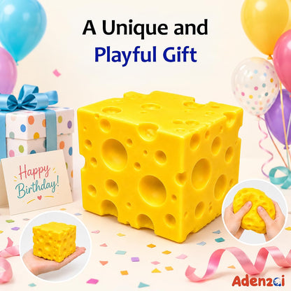 Yellow Cheese Squishy, Cheese Block Slow Rising Squishy Toy, Soft Foam Squeeze Toy, Stress Relief Sensory Fidget Toy,Fidget Anxiety Relief Toy, Gift for Kids and Adults 3242 Cheese 2.76 in.
