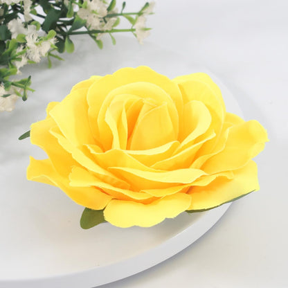 Yellow Rose Brooches Flower Hair Clips for Women | Brooches and Pins | Hair Accessories | Valentines Hair Clips, Wedding Hair Accessories for Women |Lapel Pin