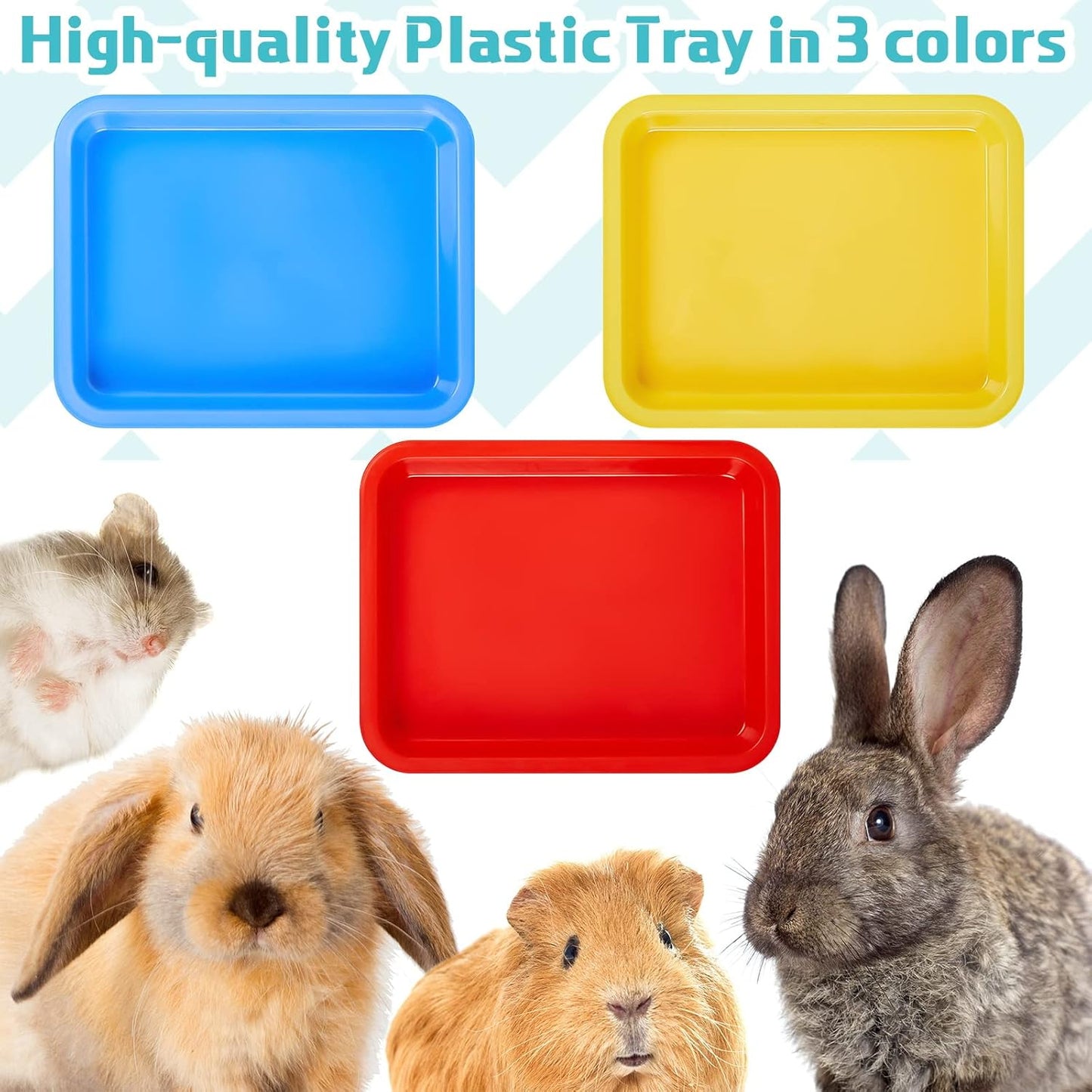 for you 3 Pcs Kitten Litter Box 17.3 x 13.6 x 1.6 Inch Shallow Low Entry Open Cat Litter Box Waterproof Plastic Small Rabbit Pan Tray Travel Toilet for Senior Cat Kitten Training