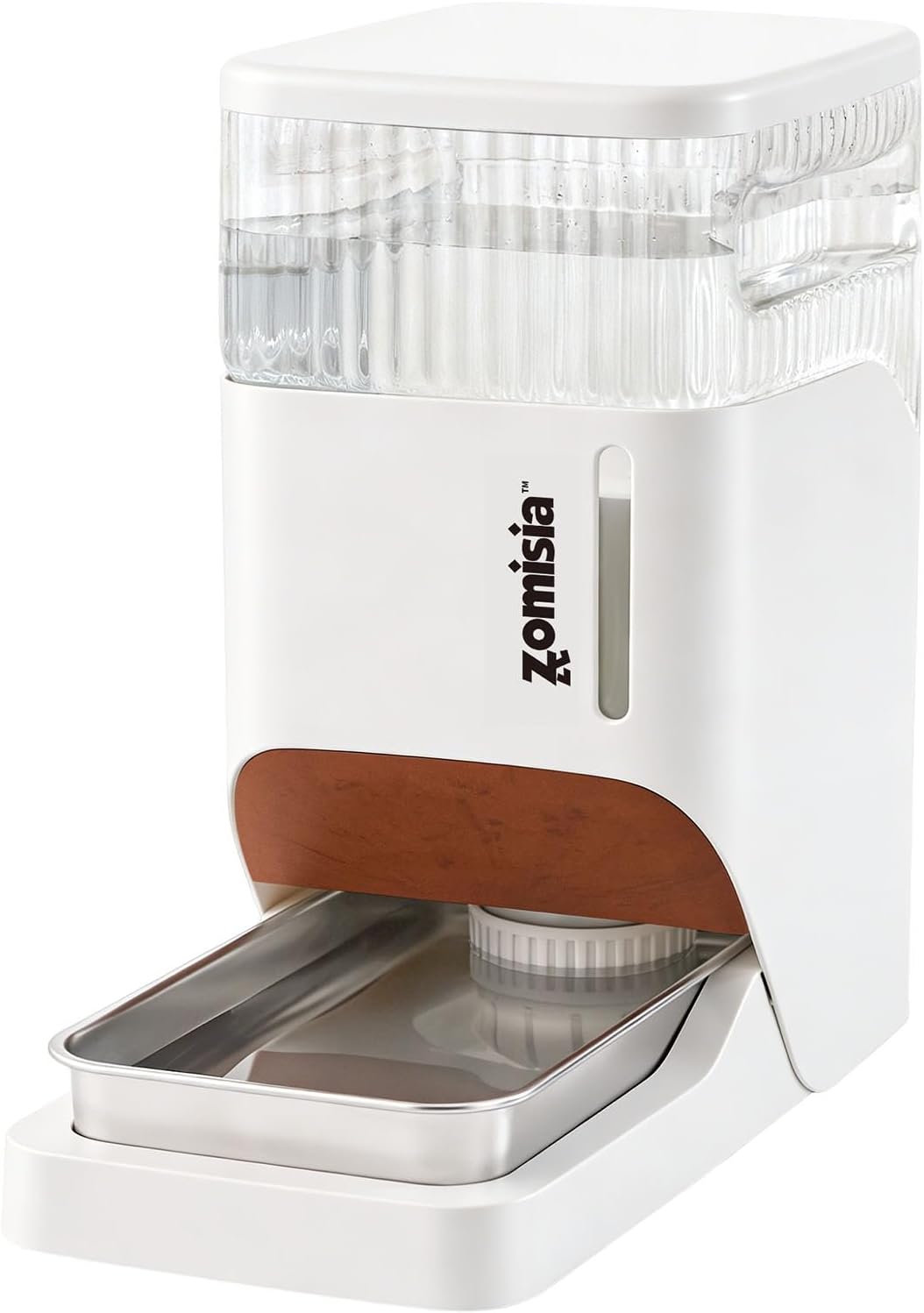 Automatic Dog Water Dispenser 8L with Stainless Steel Bowl, Gravity Large Capacity Water Bowl for Dogs, 2 Gallon Pet Waterer 100% BPA Free, White