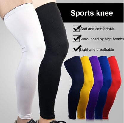 Sports Compression Long Leg Sleeves Full Length Knee Sleeves UV for Men Women Youth Running Basketball Football Cycling
