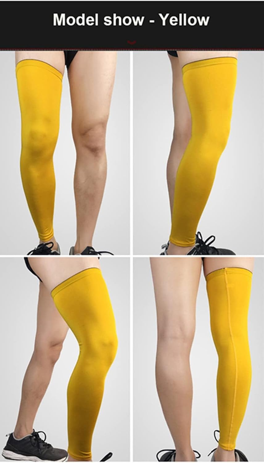 Sports Compression Long Leg Sleeves Full Length Knee Sleeves UV for Men Women Youth Running Basketball Football Cycling