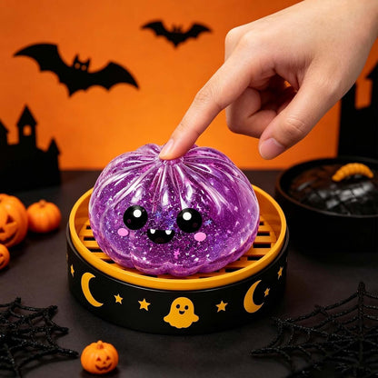 Halloween Spooky Ghost Dumpling,Colorful Dumplings Stress Balls with Food Steamer