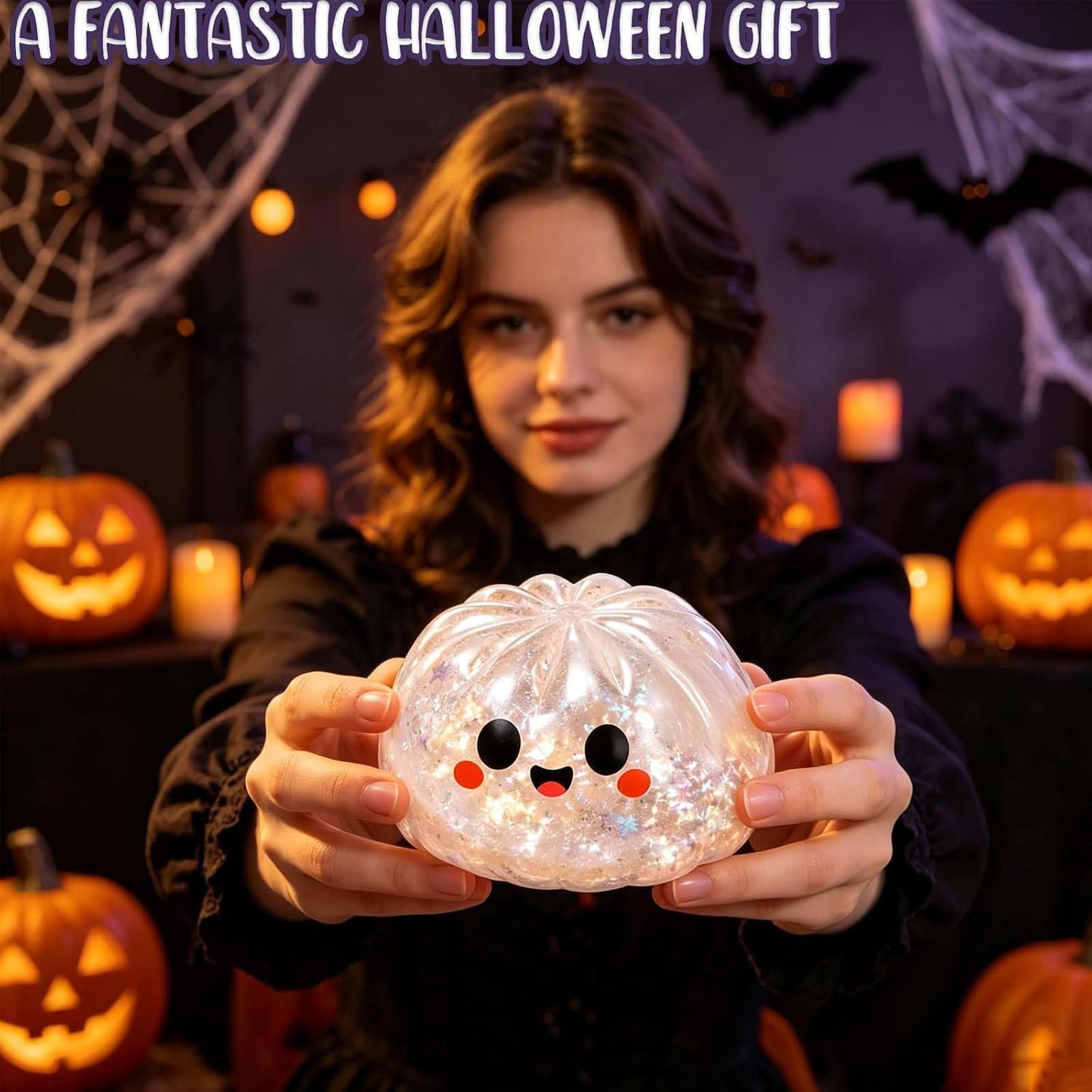 Halloween Spooky Ghost Dumpling,Colorful Dumplings Stress Balls with Food Steamer